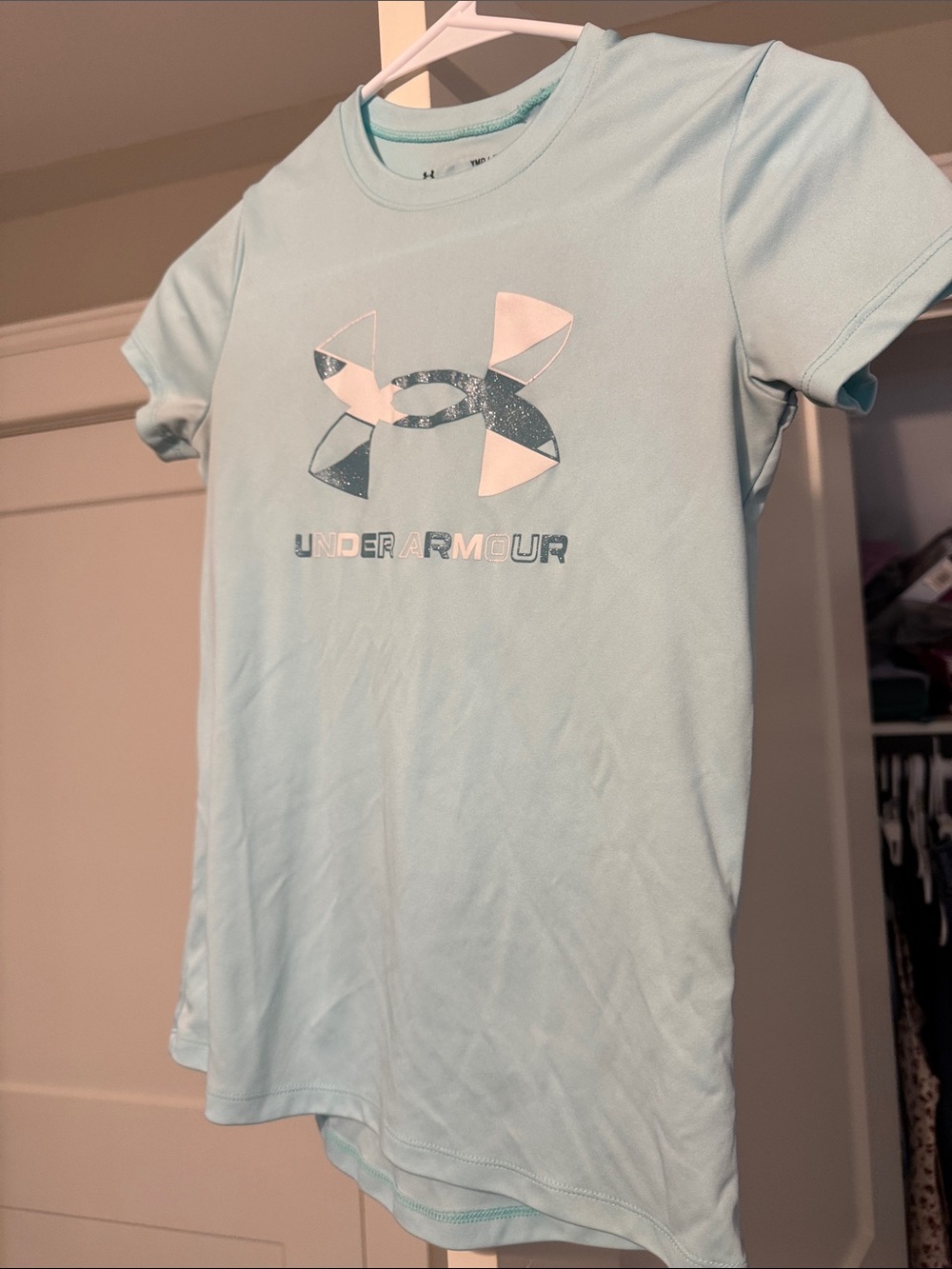 Under Armour Light Blue Girls' Short Sleeve Athletic Tee